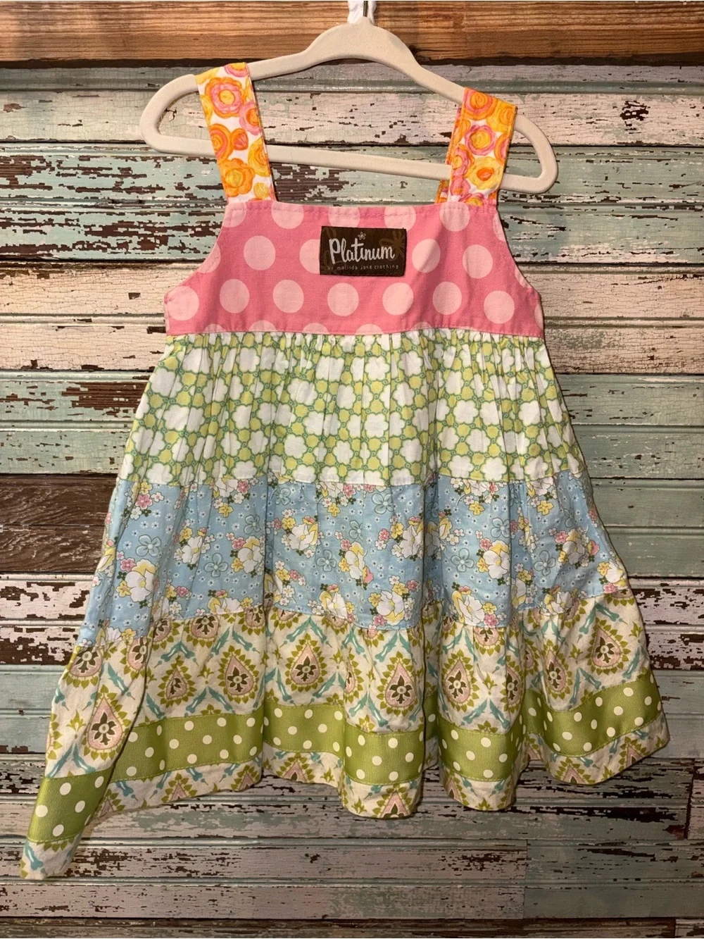 Platinum by Matilda Jane Clothing Pink Polka Dot Casual Kids Dress